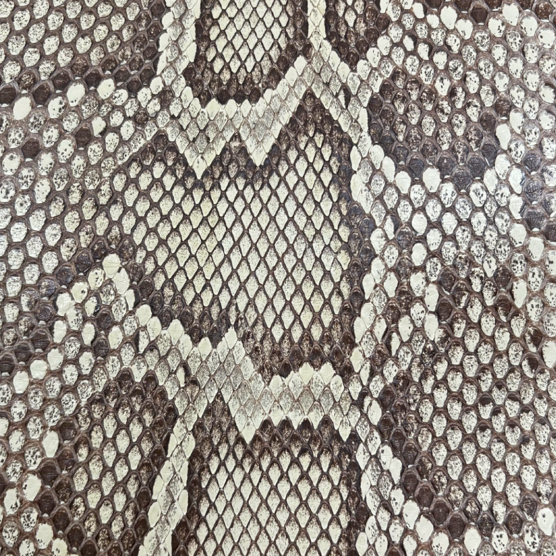 Lock Me Tote Bag Black Python Leather Silver Hardware