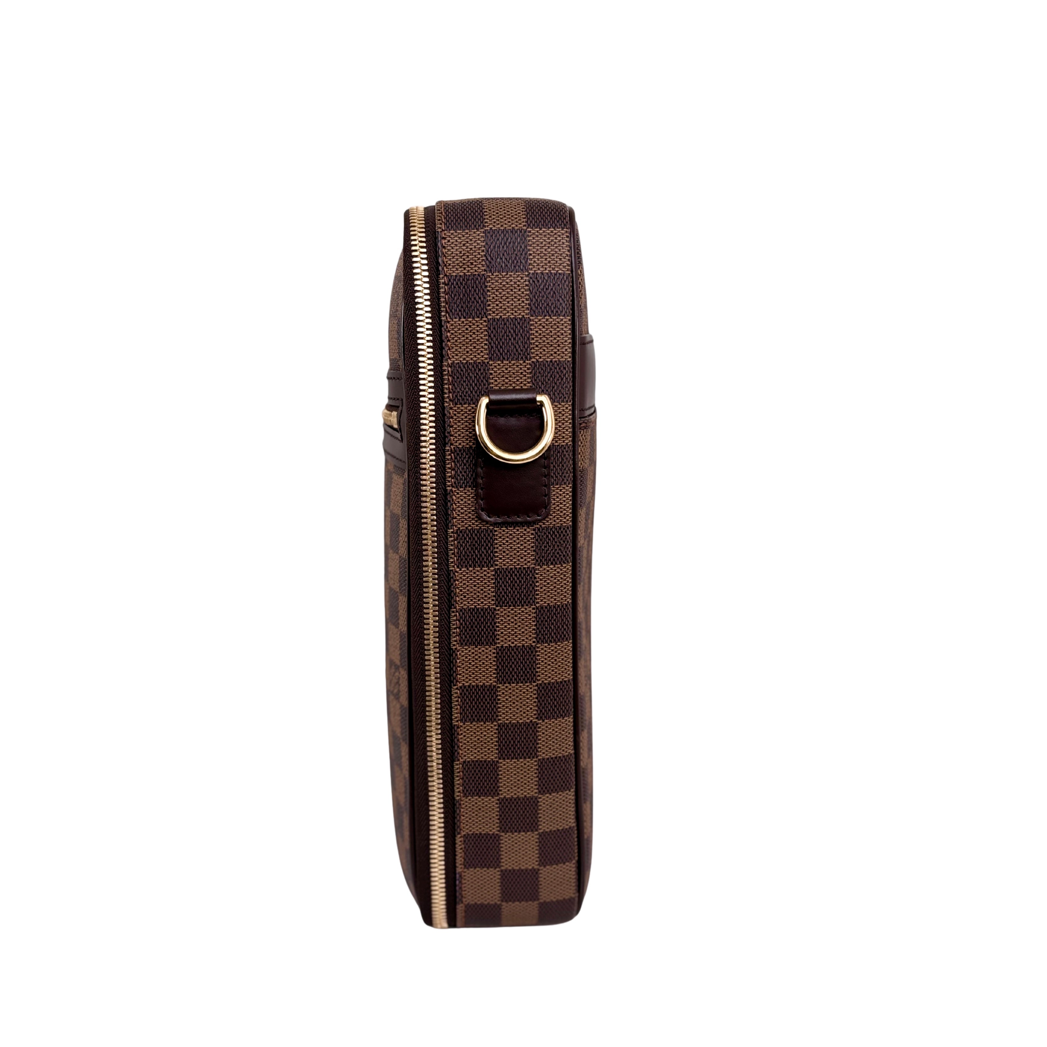 Sabana Case Bag Damier Ebene Leather Gold Hardware
