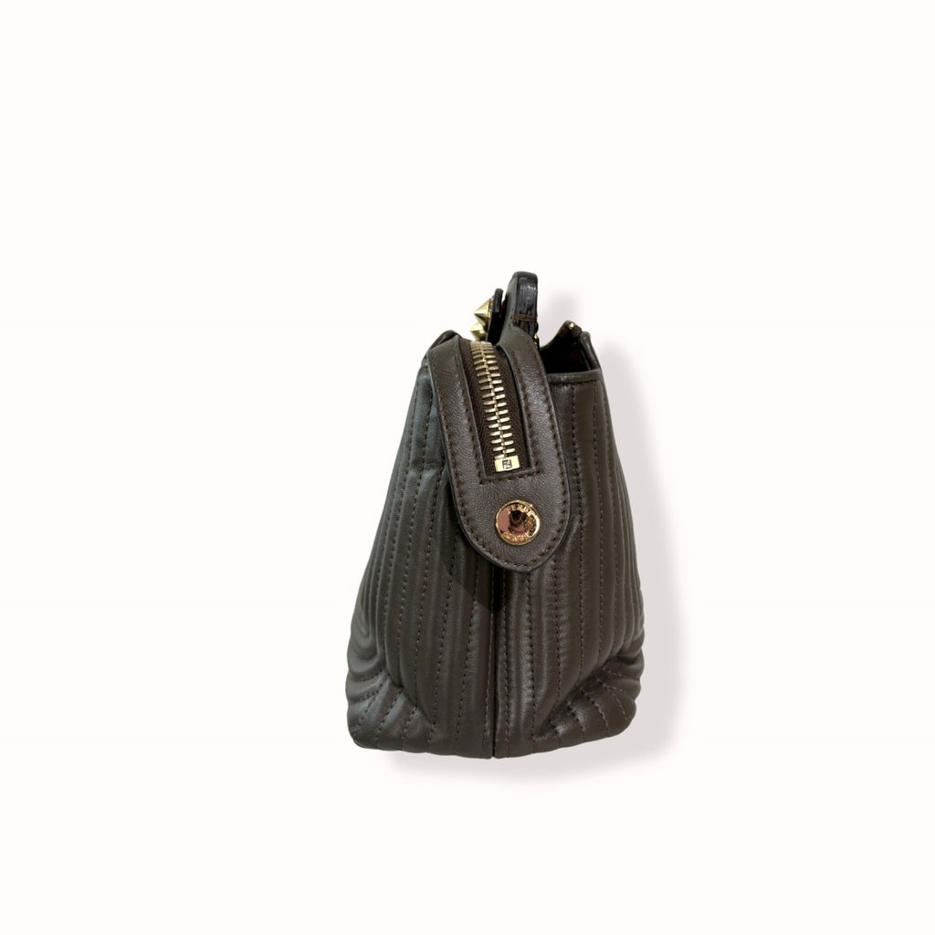 Dotcom Click Bag Gray Gold Hardware