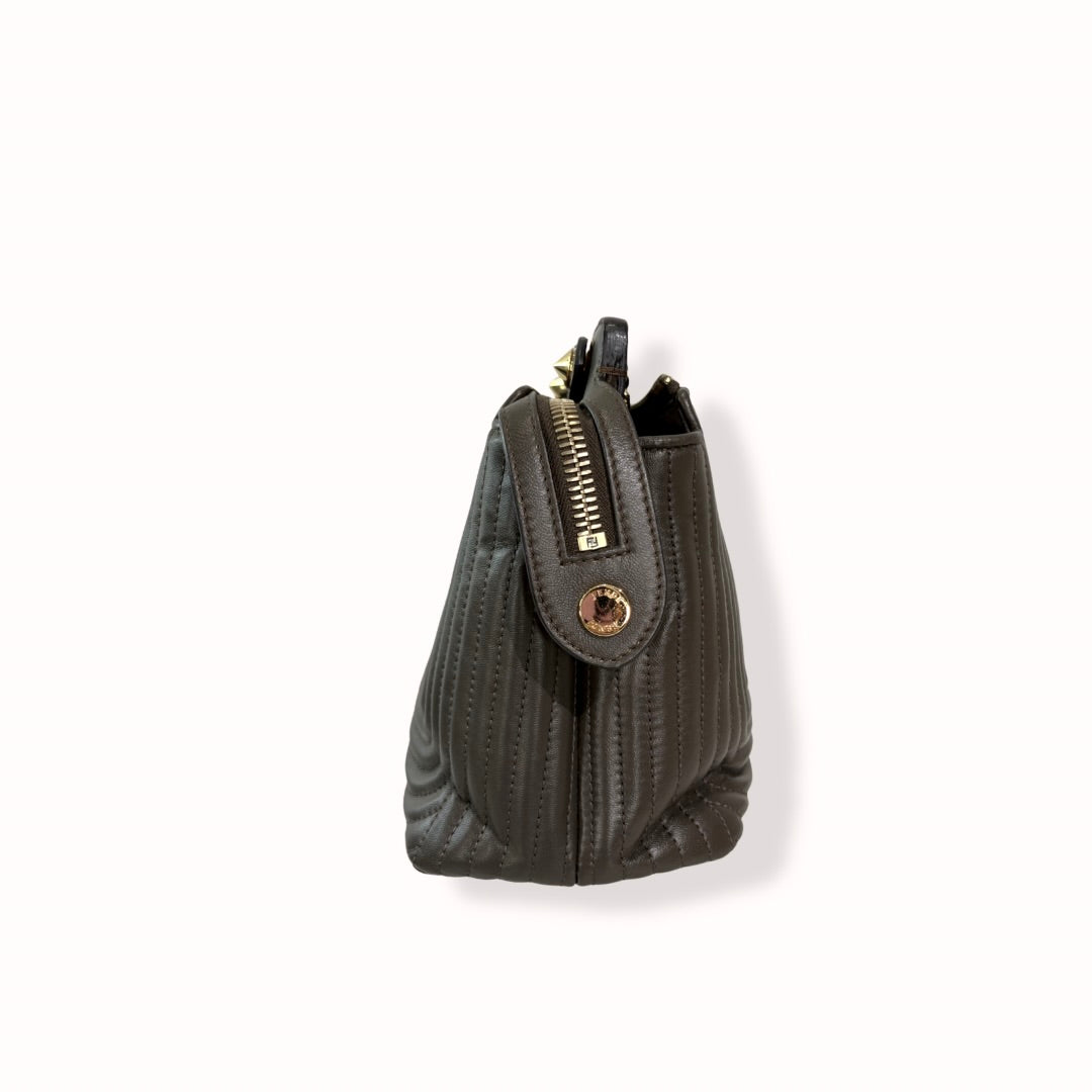 Dotcom Click Bag Gray Gold Hardware