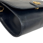 Mini Bamboo Top Handle Bag Black Gold Hardware