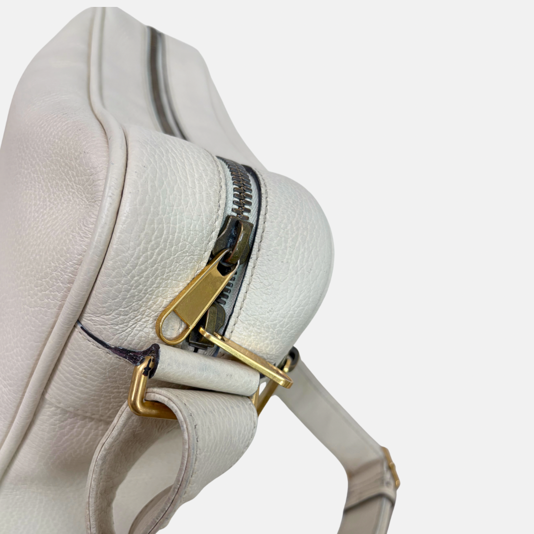 Messenger Bag White Gold Hardware