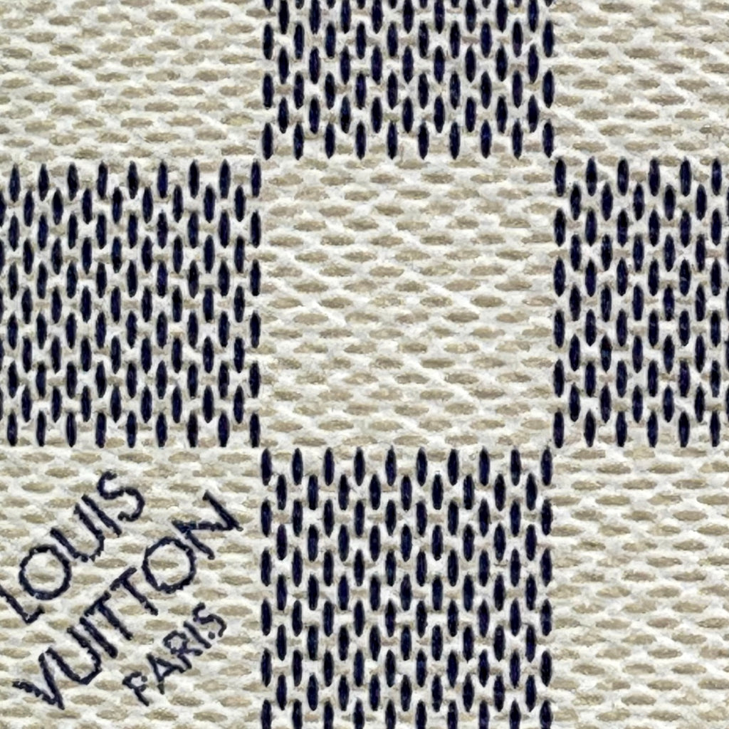 Damier Azur Pochette Milla MM White Gold Hardware