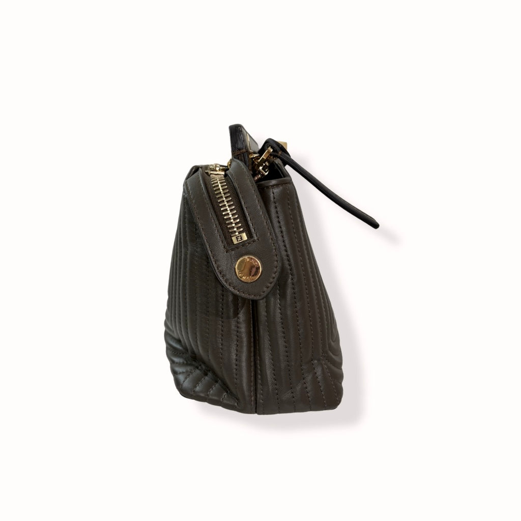 Dotcom Click Bag Gray Gold Hardware