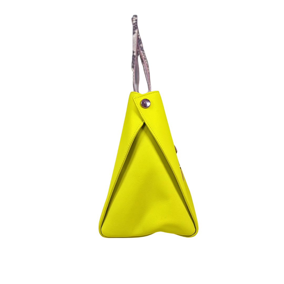 Addict Tote Bag Exotic Leather Green Gold Hardware