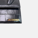 Le Chiquito Crocodile Mini Black Gold Hardware