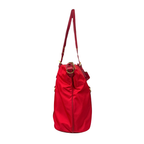 Tessuto Tote Red Saffiano Leather Gold Hardware