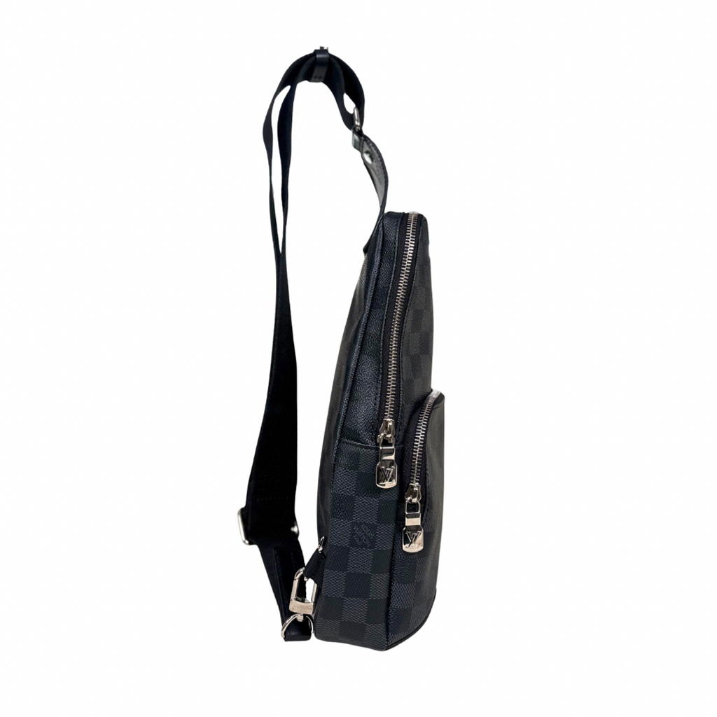 Avenue Sling Bag Damier Graphite Canvas Silver Hardware
