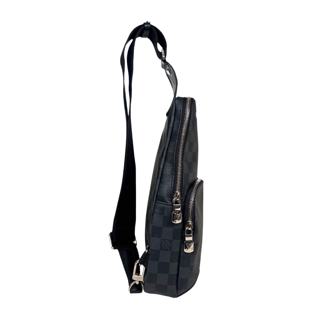 Avenue Sling Bag Damier Graphite Canvas Silver Hardware