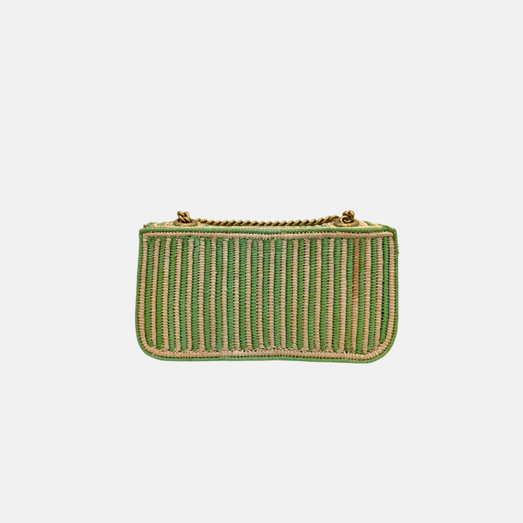 Limited Edition GG Marmont Medium Raffia Woven Gold Hardware