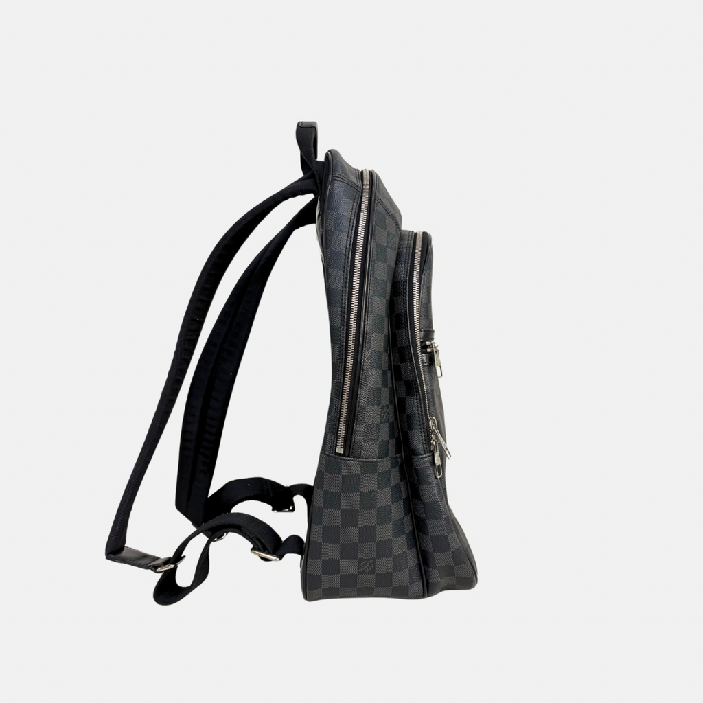 Damier Graphite Canvas Backpack Black Silver Hardware