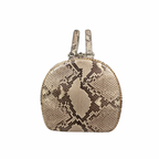 Boston Bag Beige/Purple Python Soho Leather Gold Hardware