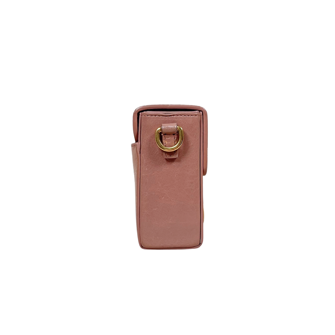 Montaigne 30 Poudre Pink Calfskin Leather Gold Hardware
