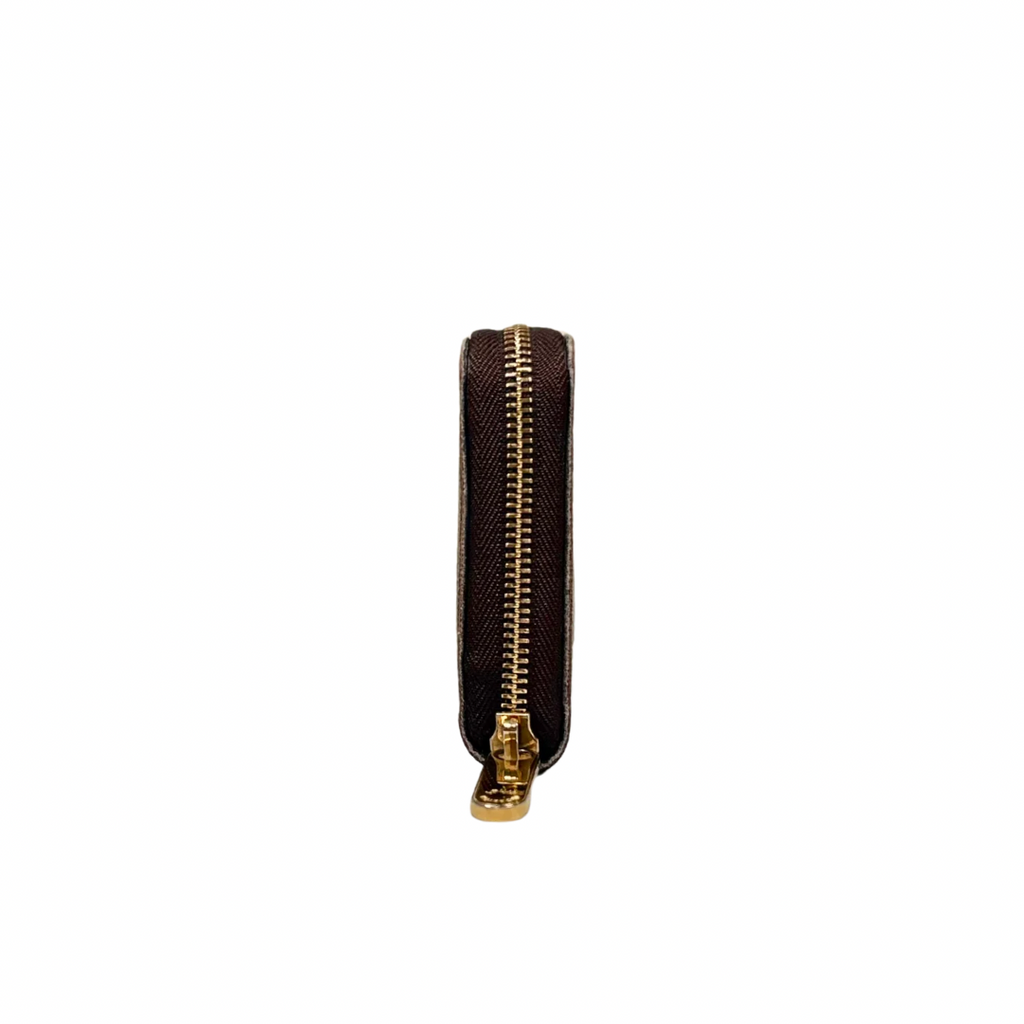 Zippy Wallet Damier Ebene Canvas Gold Hardware