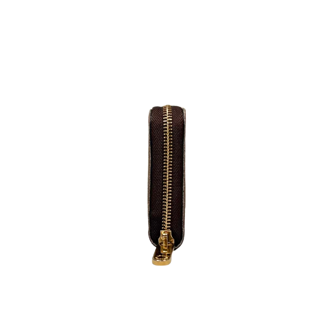 Zippy Wallet Damier Ebene Canvas Gold Hardware