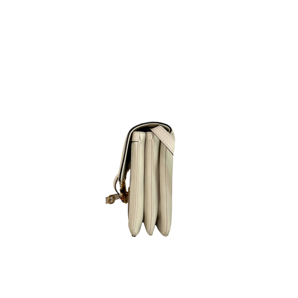 Queen Margaret GG Supreme Canvas White/Beige Gold Hardware