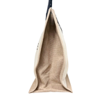 Rive Gauche Tote Bag Gray Silver Hardware