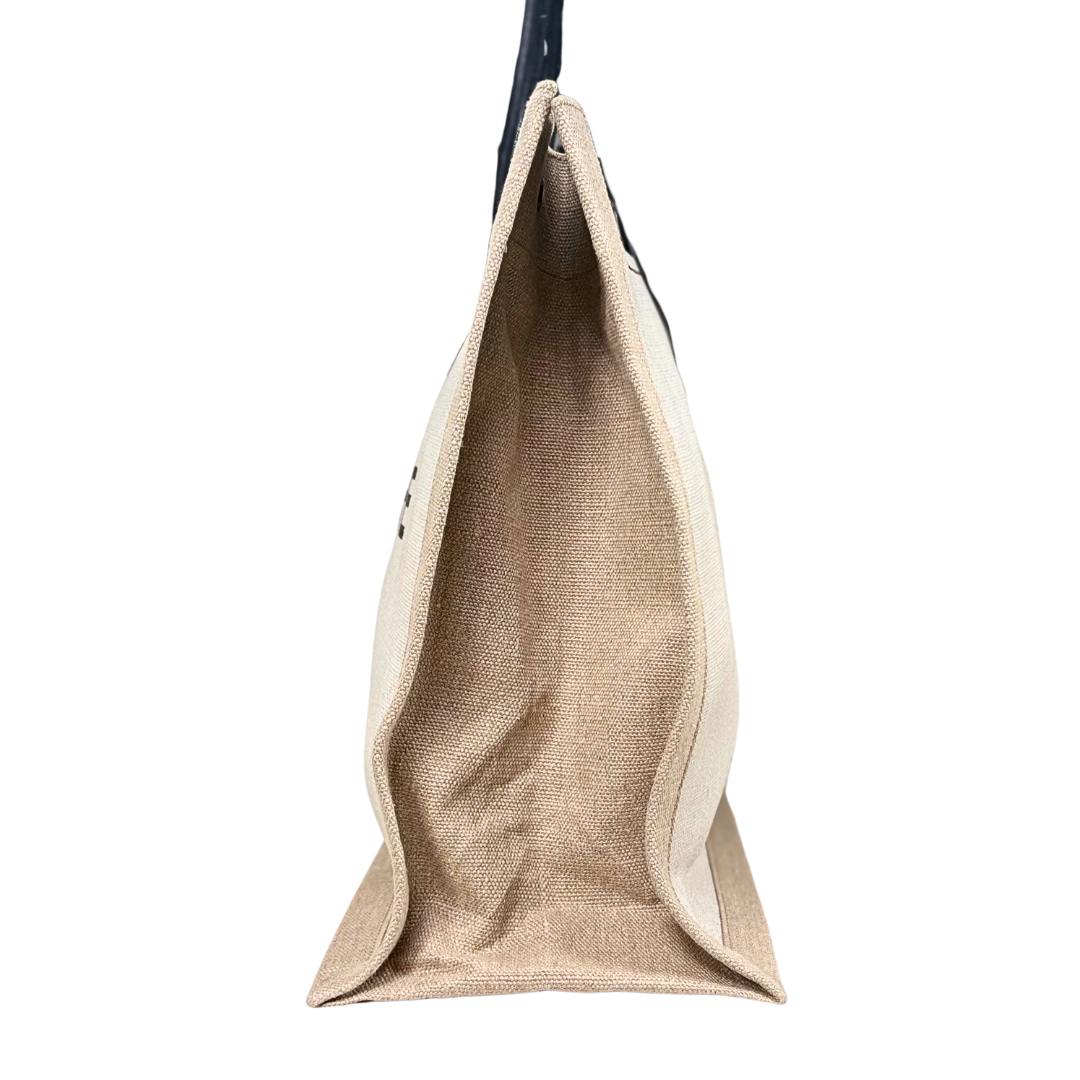 Rive Gauche Tote Bag Gray Silver Hardware