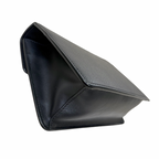 Envelope Shoulder Bag Saffiano Leather Black Gold Hardware