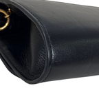Mini Bamboo Top Handle Bag Black Gold Hardware