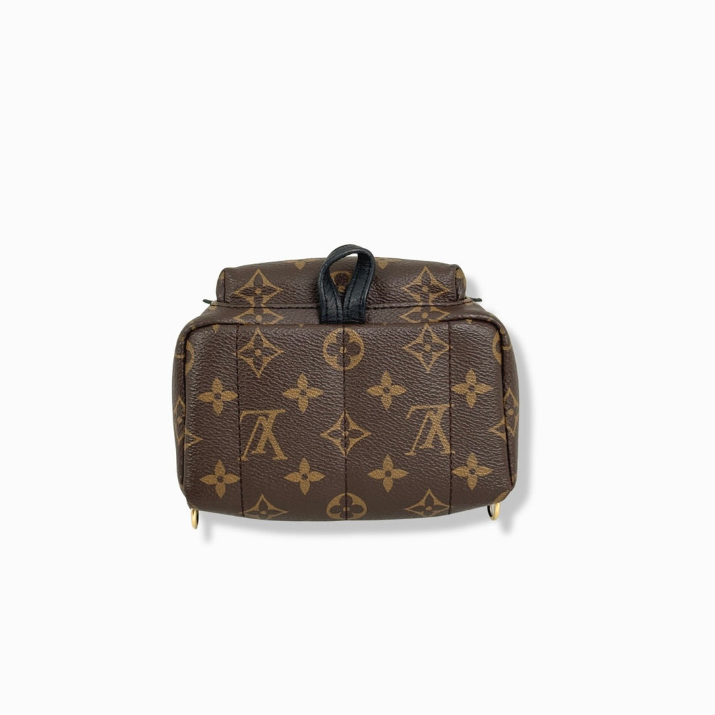 Palm Springs Monogram Canvas Mini Backpack Gold Hardware