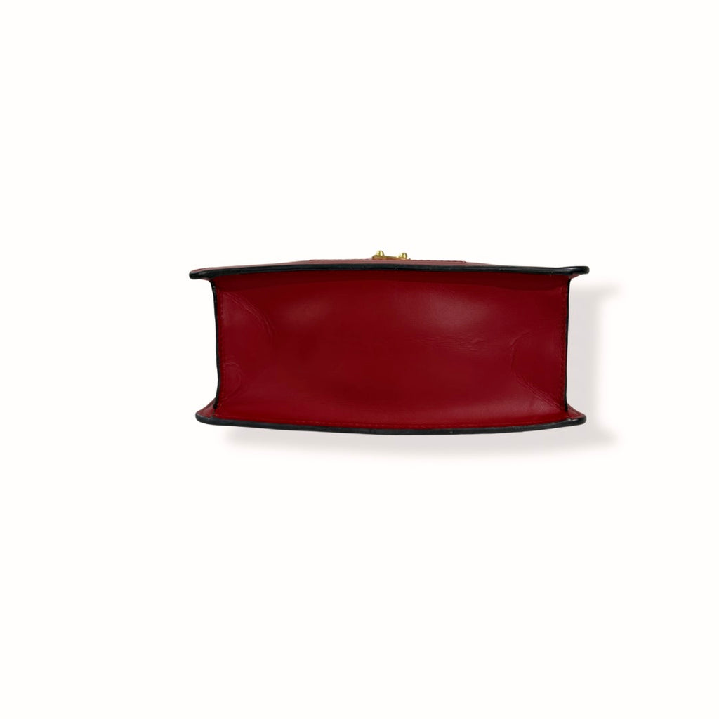 Sylvie Mini Red Cherry Line Gold Hardware