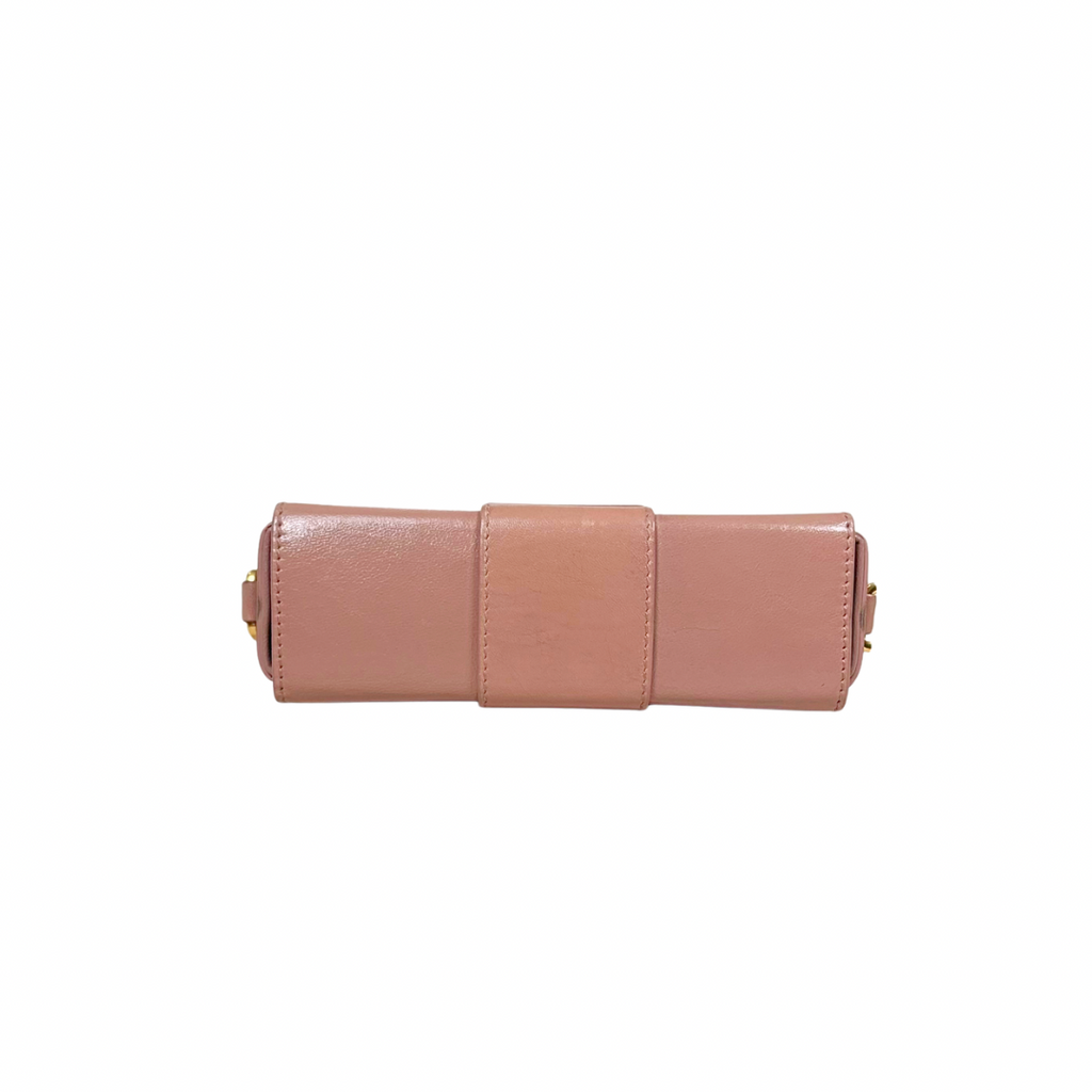 Montaigne 30 Poudre Pink Calfskin Leather Gold Hardware