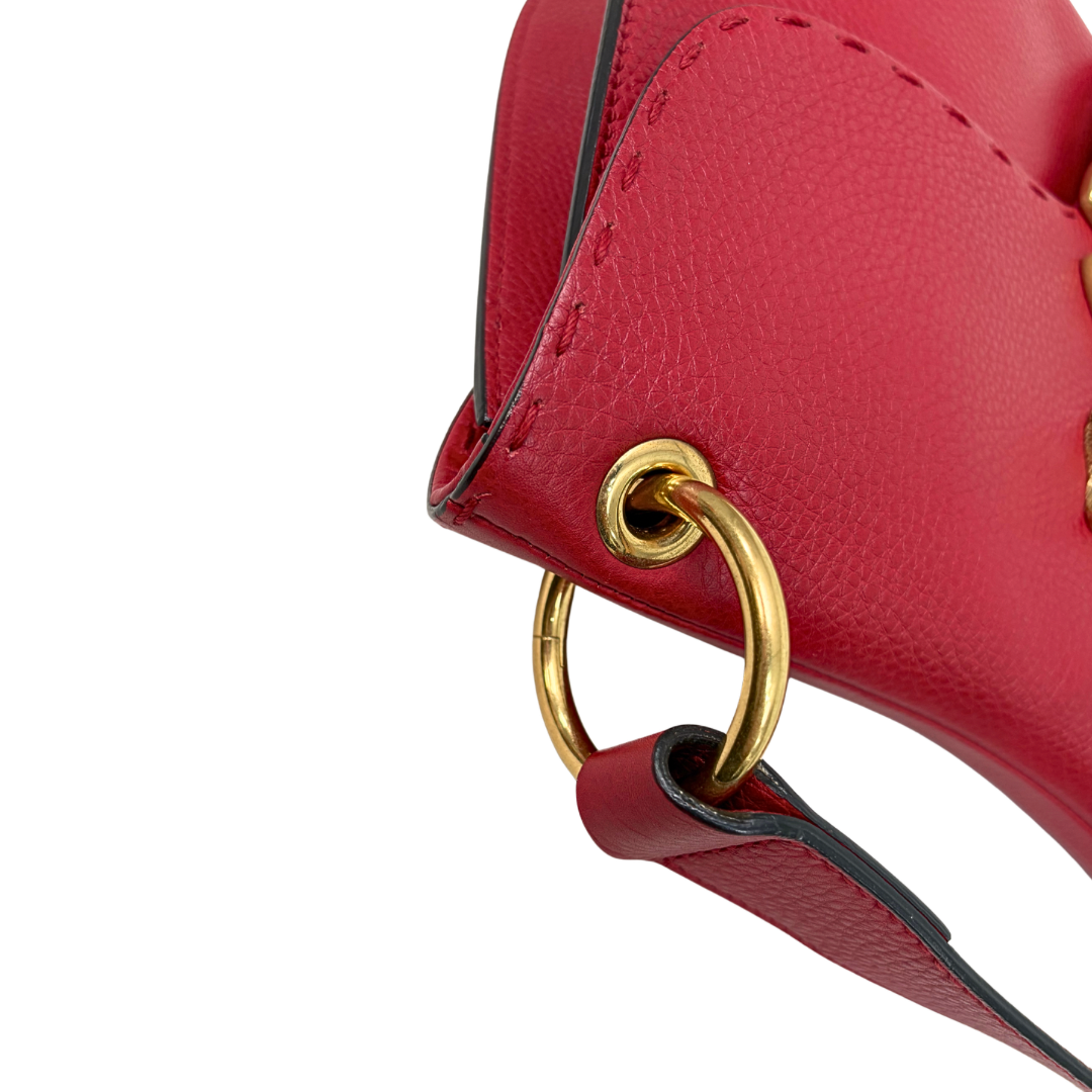 Animalier GG Marmont Red Feline Head Detail Gold-Tone Hardware