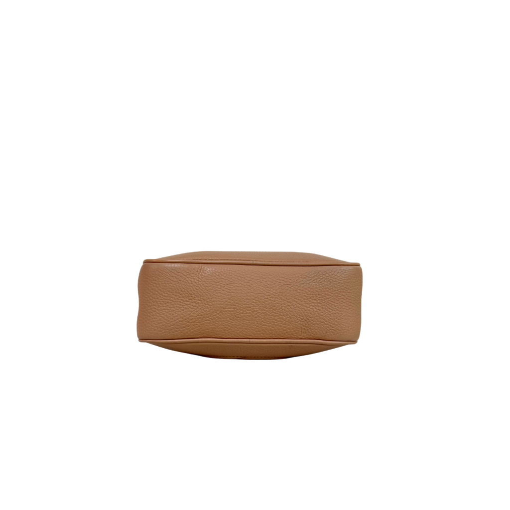 Soho Disco Rose Beige Calfskin Leather Gold Hardware