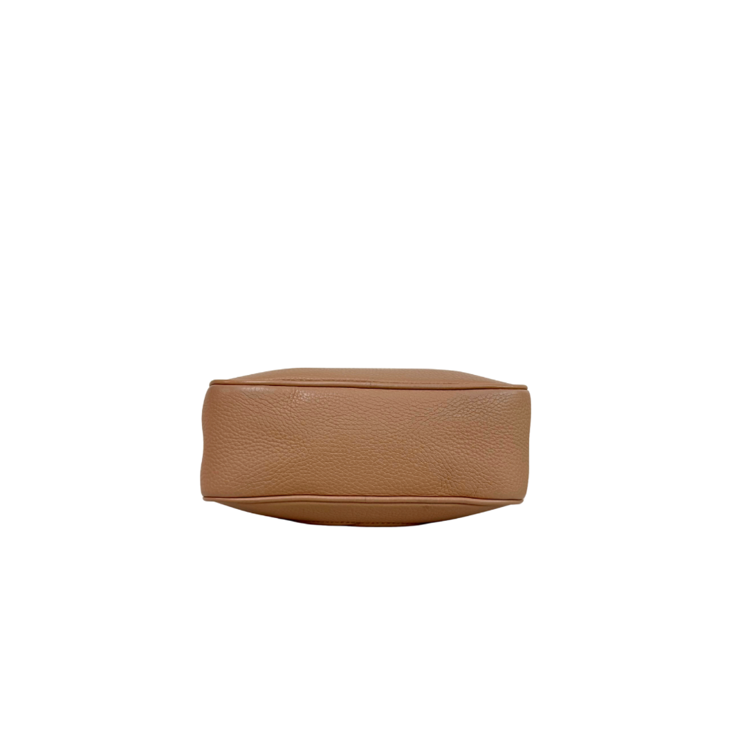 Soho Disco Rose Beige Calfskin Leather Gold Hardware