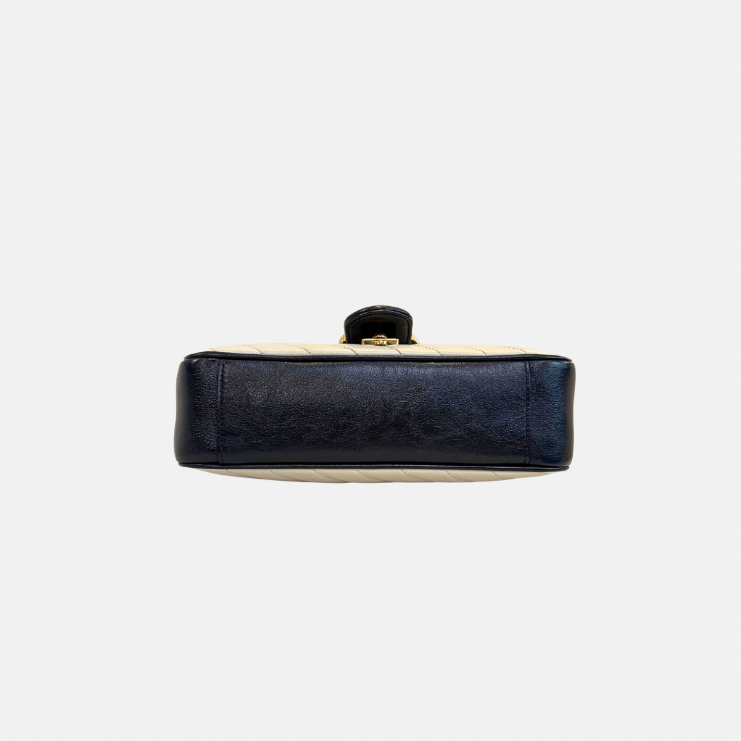 GG Marmont Shoulder Bag Mustard/White Gold Hardware