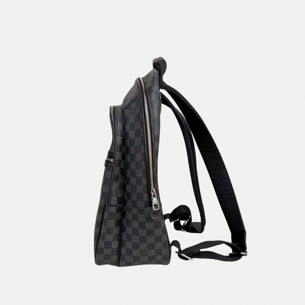 Damier Graphite Canvas Backpack Black Silver Hardware