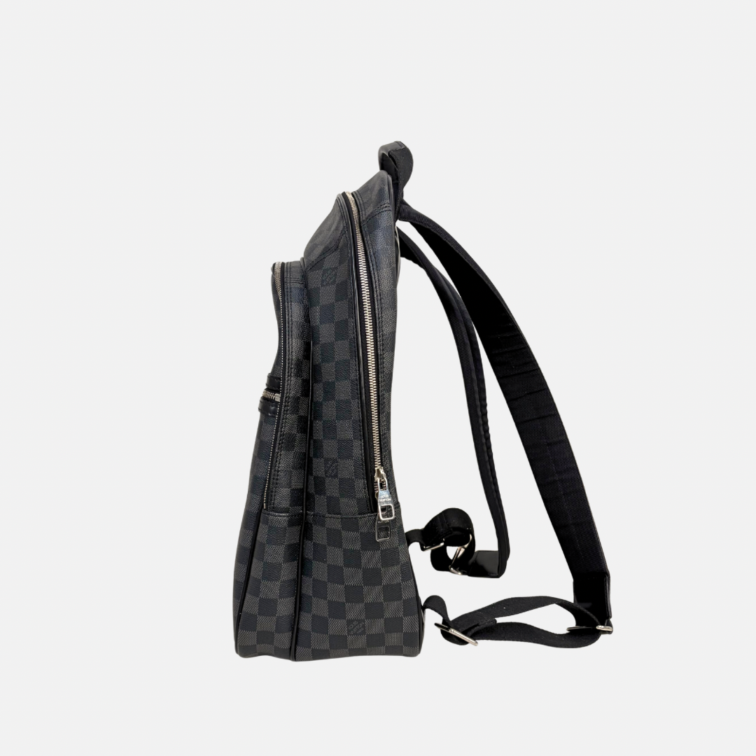 Damier Graphite Canvas Backpack Black Silver Hardware