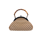 Vintage Bamboo Top Handle Bag GG Canvas