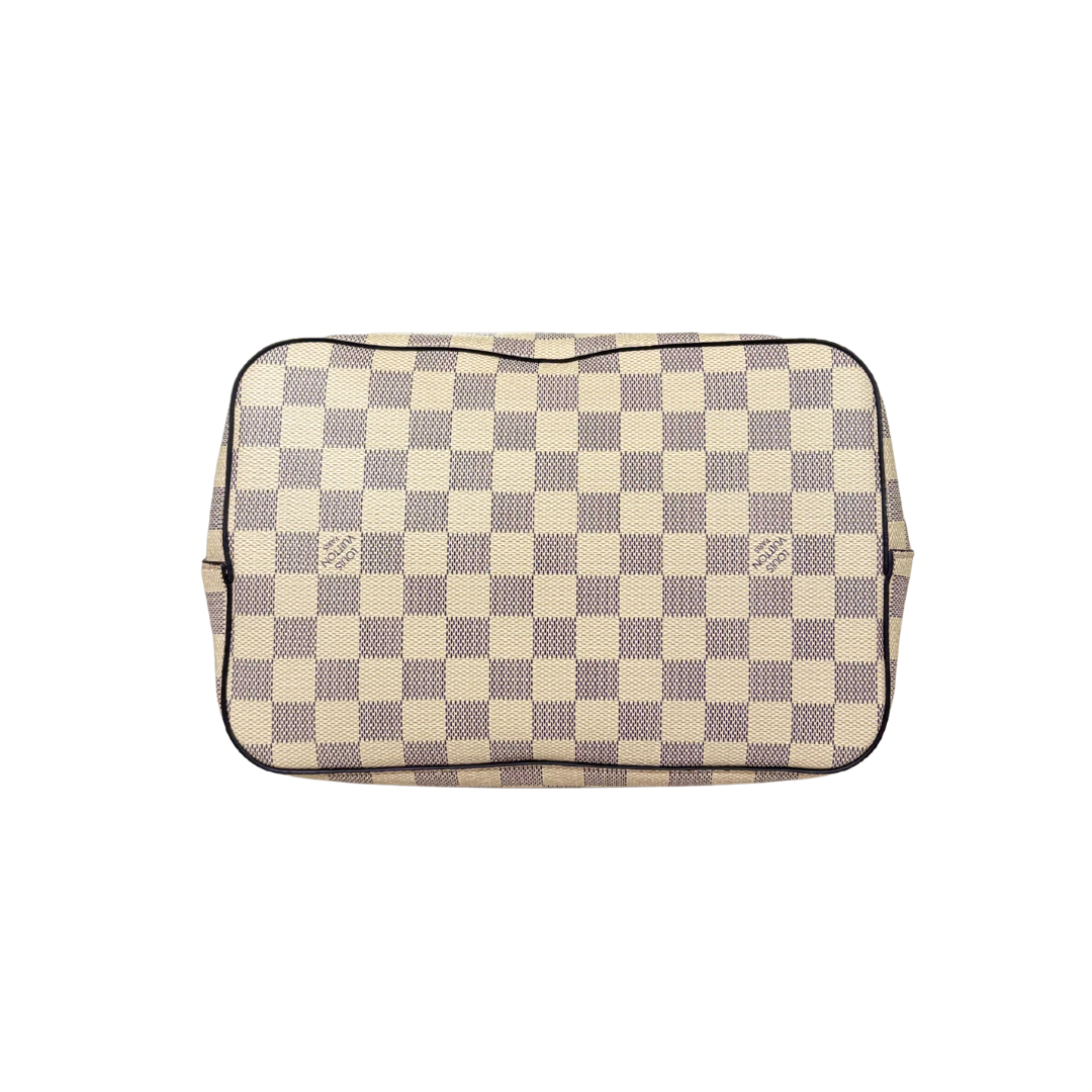 NèoNoè MM Bucket Bag Damier Azur Canvas Rose Ballerina Gold Hardware
