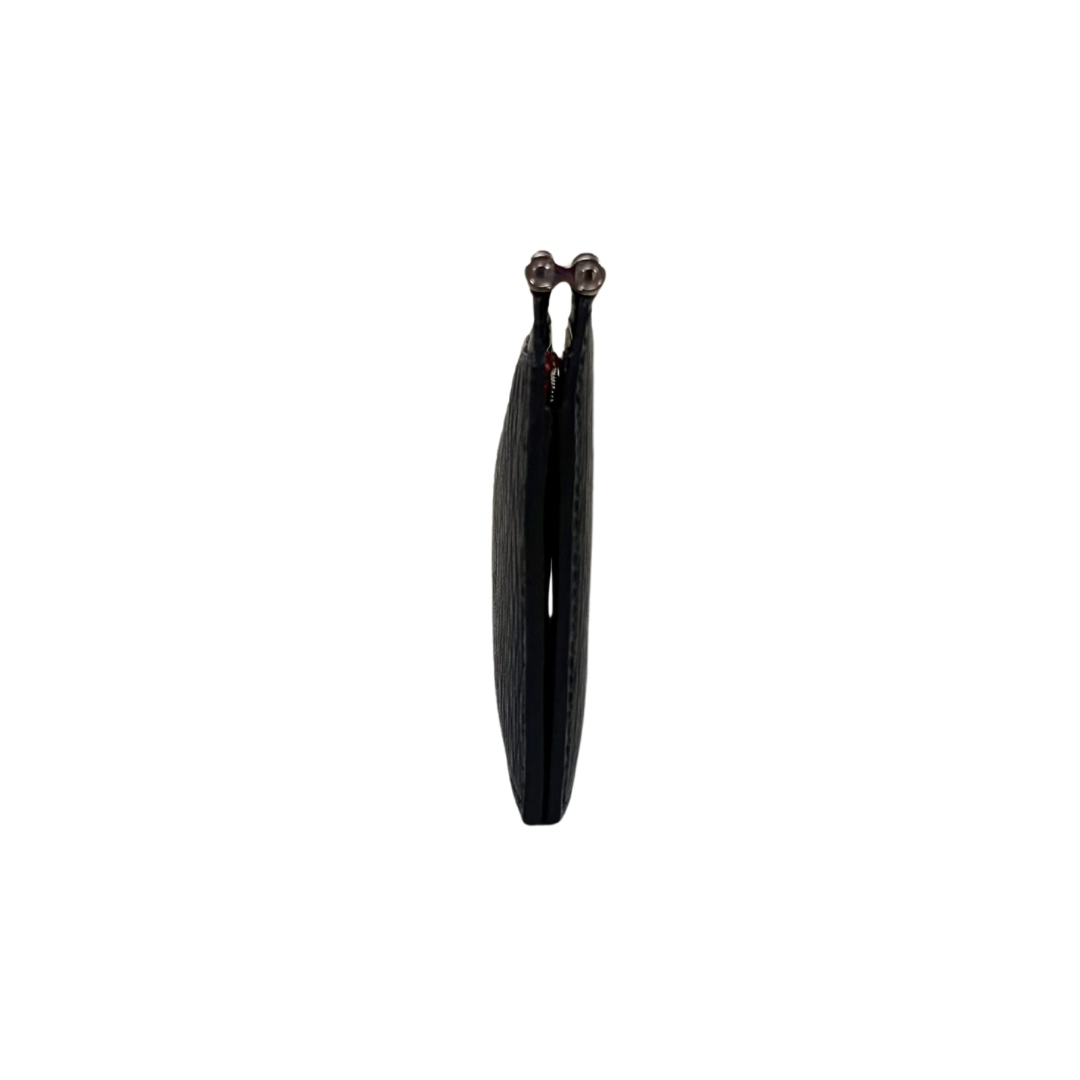 Gancini Bi-Fold Wallet Black Silver Hardware