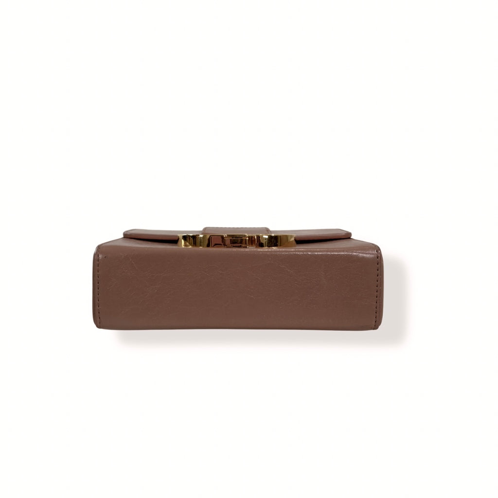 Montaigne 30 Poudre Pink Calfskin Leather Gold Hardware