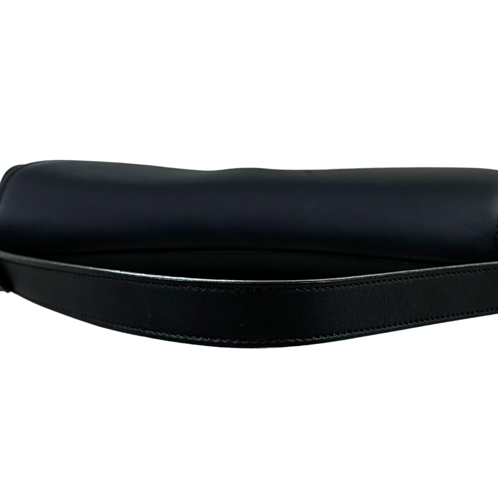 Medium Saddle Bag So Black Ultramatte Smooth Leather