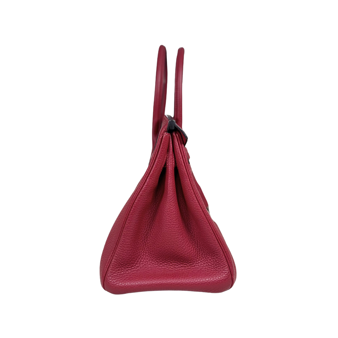 Birkin 30 Rouge H Togo Leather Stamp X Palladium Hardware