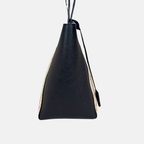Lock Me Tote Bag Black Python Leather Silver Hardware