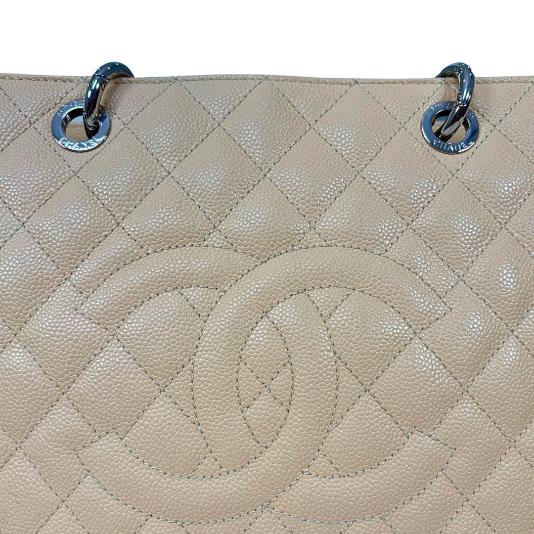 GST Beige Caviar Leather Silver Hardware Series 17