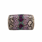 Boston Bag Beige/Purple Python Soho Leather Gold Hardware