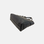 Vitello Phenix Black Tote Bag Silver Hardware