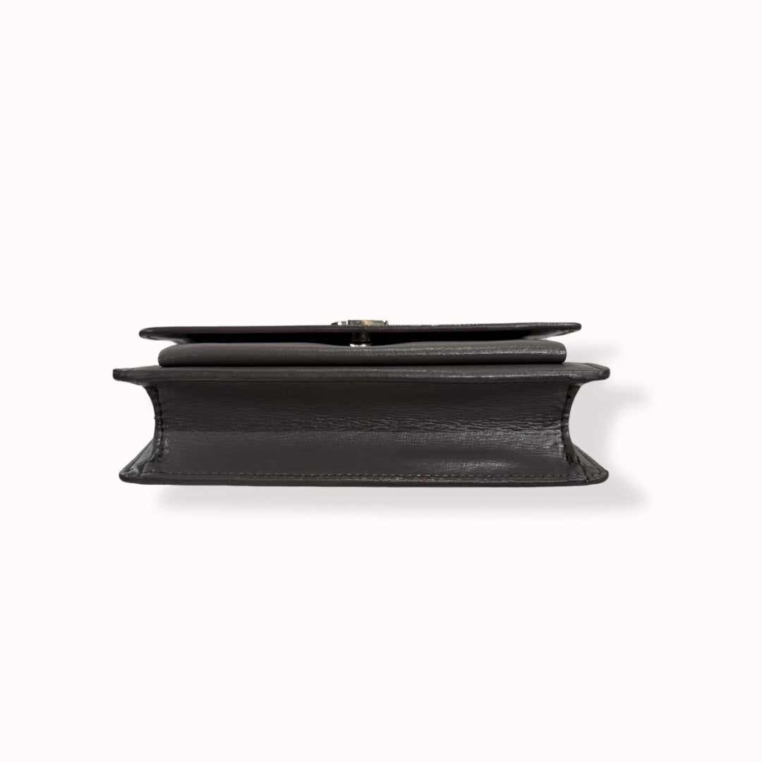 Sunset Chain Wallet Mini Grey Silver Hardware