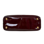 Spazzolato Burgundy Patent Leather Gold Hardware