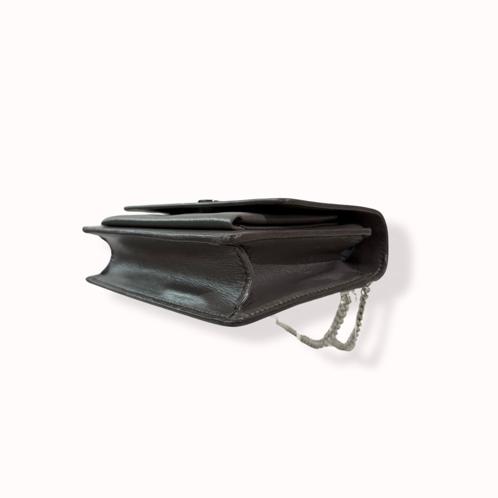 Sunset Chain Wallet Mini Grey Silver Hardware
