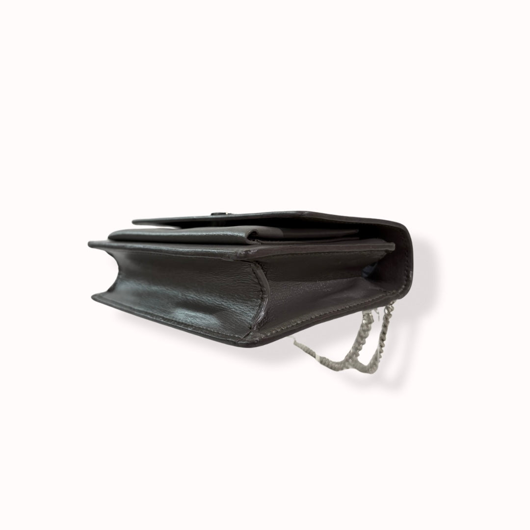 Sunset Chain Wallet Mini Grey Silver Hardware