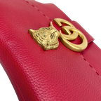 Animalier GG Marmont Red Feline Head Detail Gold-Tone Hardware