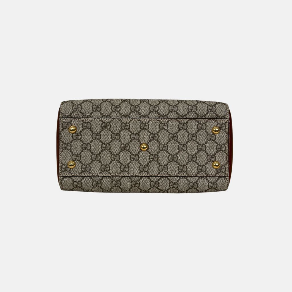 Boston Bag Small GG Supreme Canvas Gold Hardware