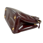 Spazzolato Burgundy Patent Leather Gold Hardware